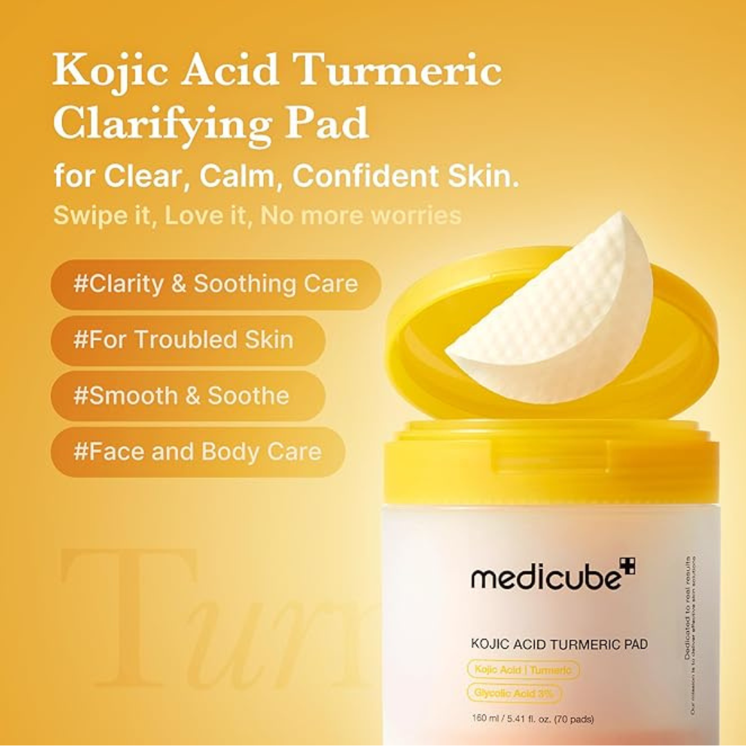 Medicube Kojic Acid Tumeric Toner Pads